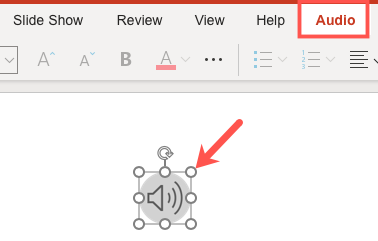 hide the audio icon in powerpoint for mac